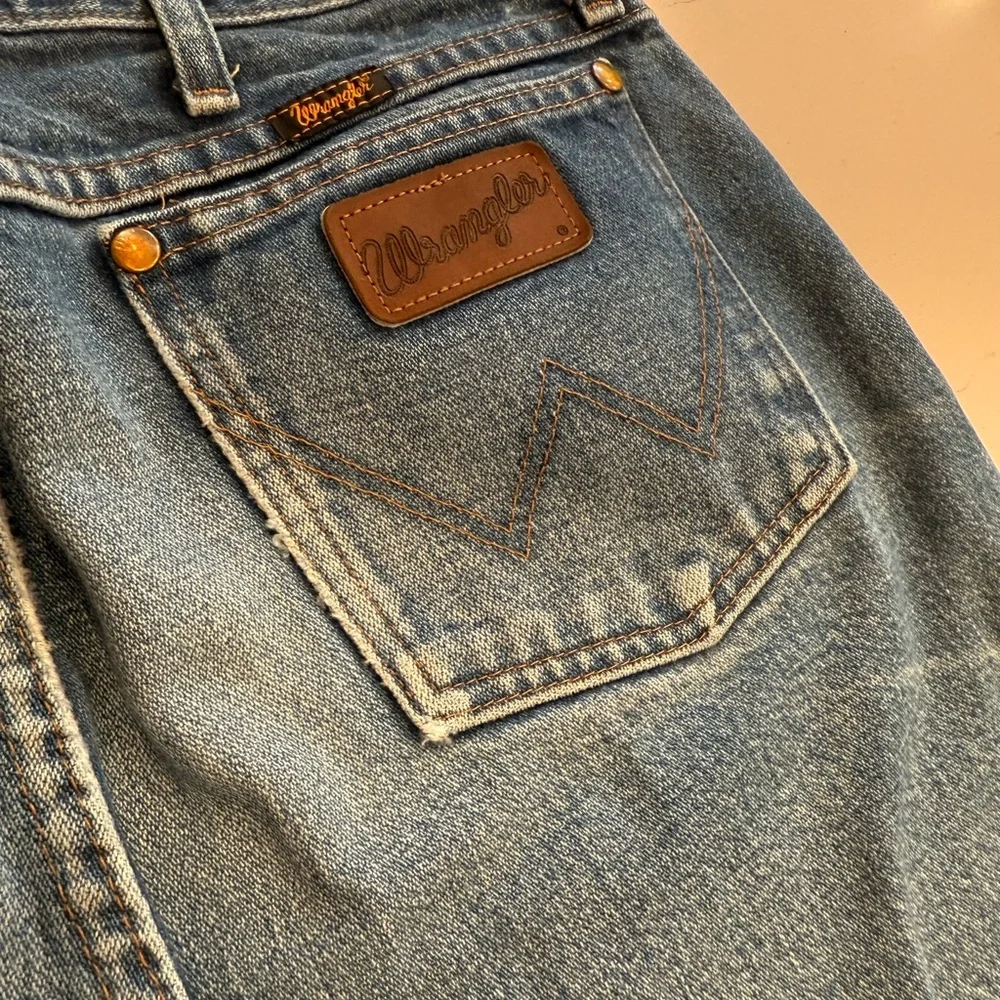 WRANGLER MWZ Slim Fit VINTAGE  Style Jean 35x32 rare wash‎ Denim